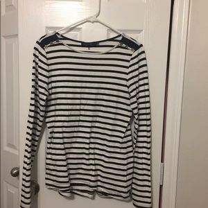 The Limited black & white stripe long sleeve top.